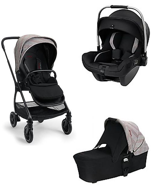 Nuna Trio Triv Ellis with Carrycoat and Pipa Next Car Seat Trio and Duo Strollers