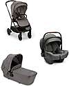 Nuna Trio Triv Next Stroller + Pipa Next i-Size Car Seat + Carrycot Lytl - Granite  Trio and Duo Strollers