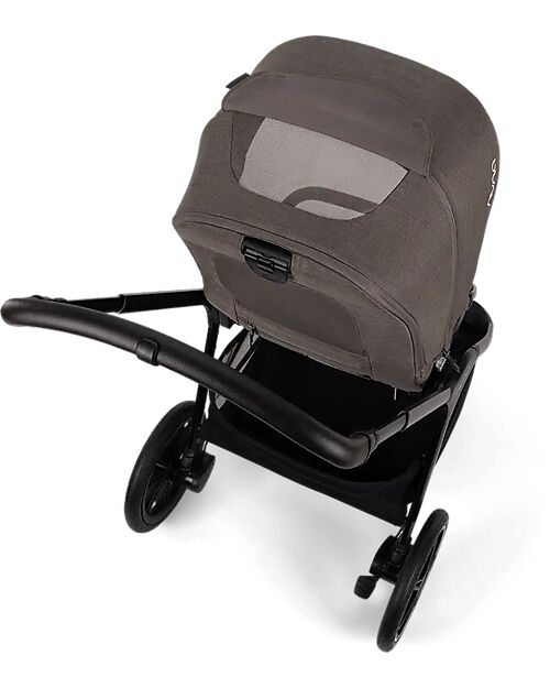 Nuna Triv Lx Stroller - Black Frame - Thunder - Ideal for Travel and City Use Pushchairs