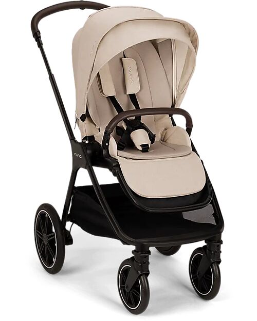 Nuna Triv Lx Stroller - Chocolate Frame - Biscotti - Ideal for Travel and City Use Pushchairs