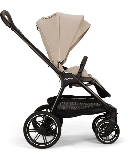 Nuna Triv Lx Stroller - Chocolate Frame - Biscotti - Ideal for Travel and City Use Pushchairs
