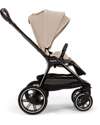 Nuna Triv Lx Stroller - Chocolate Frame - Biscotti - Ideal for Travel and City Use Pushchairs