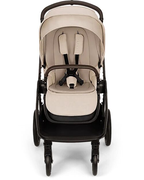 Nuna Triv Lx Stroller - Chocolate Frame - Biscotti - Ideal for Travel and City Use Pushchairs