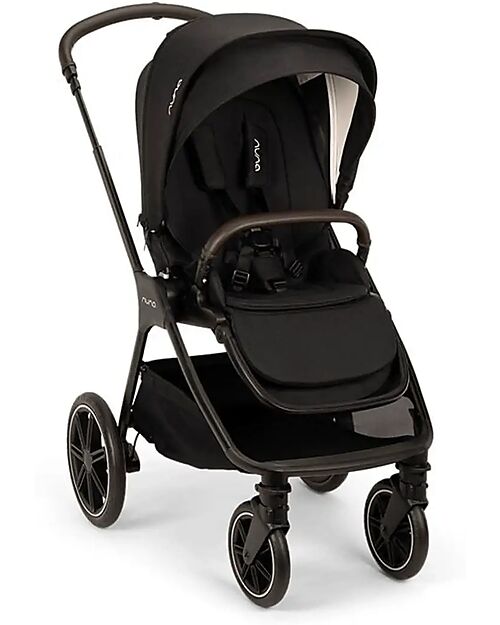 Nuna Triv Lx Stroller - Chocolate Frame - Caviar - Ideal for Travel and City Use Pushchairs
