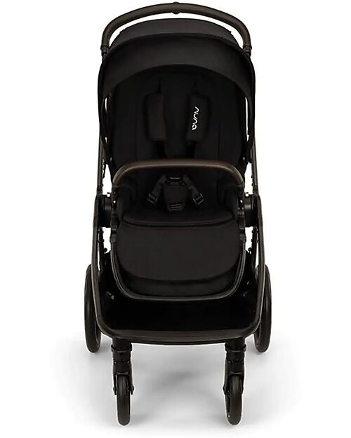 Nuna Triv Lx Stroller - Chocolate Frame - Caviar - Ideal for Travel and City Use Pushchairs