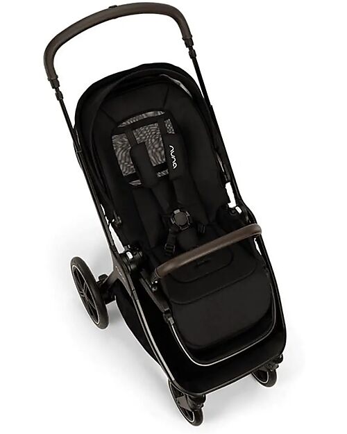 Nuna Triv Lx Stroller - Chocolate Frame - Caviar - Ideal for Travel and City Use Pushchairs