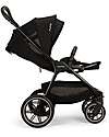Nuna Triv Lx Stroller - Chocolate Frame - Caviar - Ideal for Travel and City Use Pushchairs