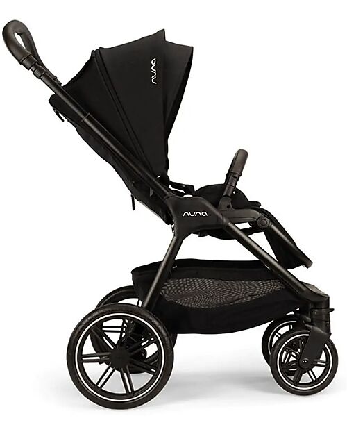 Nuna Triv Lx Stroller - Chocolate Frame - Caviar - Ideal for Travel and City Use Pushchairs