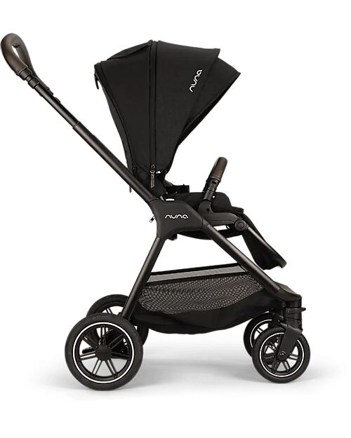 Nuna Triv Next Stroller - Caviar - Chocolate - Ideal for Traveling and the City Lights Strollers