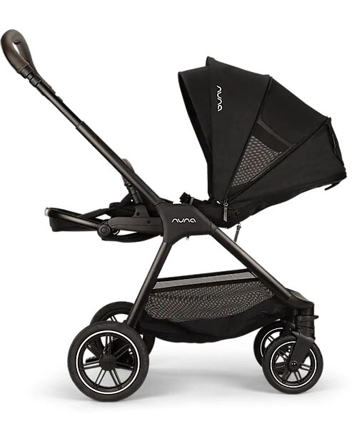 Nuna Triv Next Stroller - Caviar - Chocolate - Ideal for Traveling and the City Lights Strollers