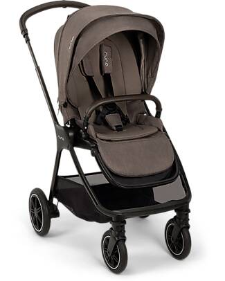 Nuna Triv Next Stroller - Chestnut - Black Frame - Ideal for Travel and the City Pushchairs