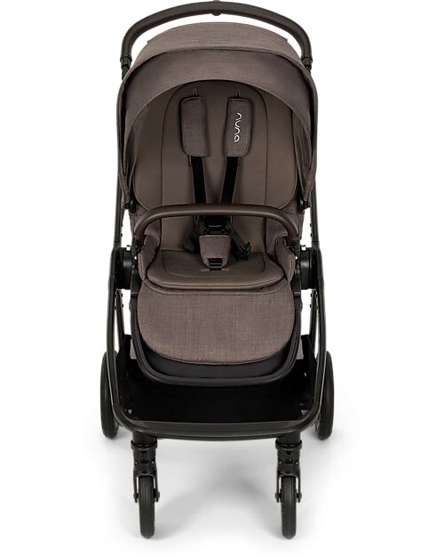 Nuna Triv Next Stroller - Chestnut - Black Frame - Ideal for Travel and the City Pushchairs