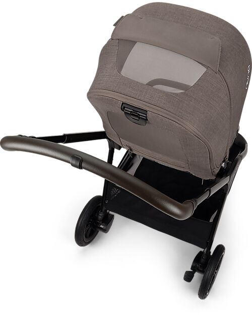 Nuna Triv Next Stroller - Chestnut - Black Frame - Ideal for Travel and the City Pushchairs