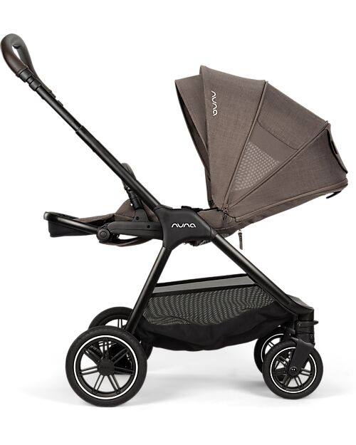 Nuna Triv Next Stroller - Chestnut - Black Frame - Ideal for Travel and the City Pushchairs
