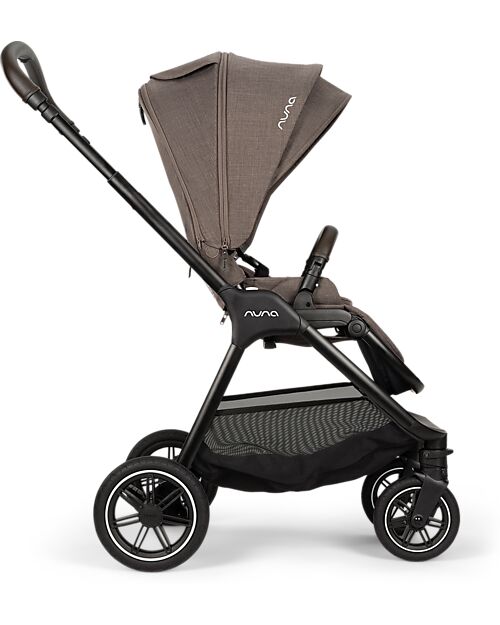 Nuna Triv Next Stroller - Chestnut - Black Frame - Ideal for Travel and the City Pushchairs