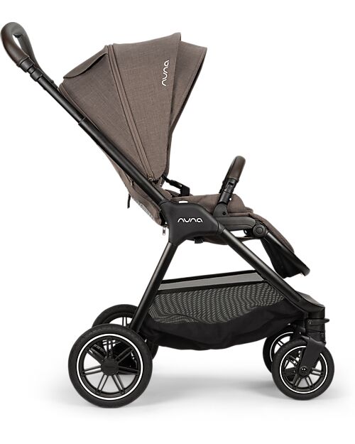 Nuna Triv Next Stroller - Chestnut - Black Frame - Ideal for Travel and the City Pushchairs