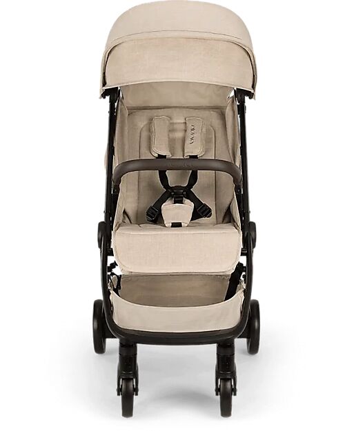 Nuna TRVL Compact Stroller - Biscuits - Chocolate - Ideal for Traveling and the City Lights Strollers