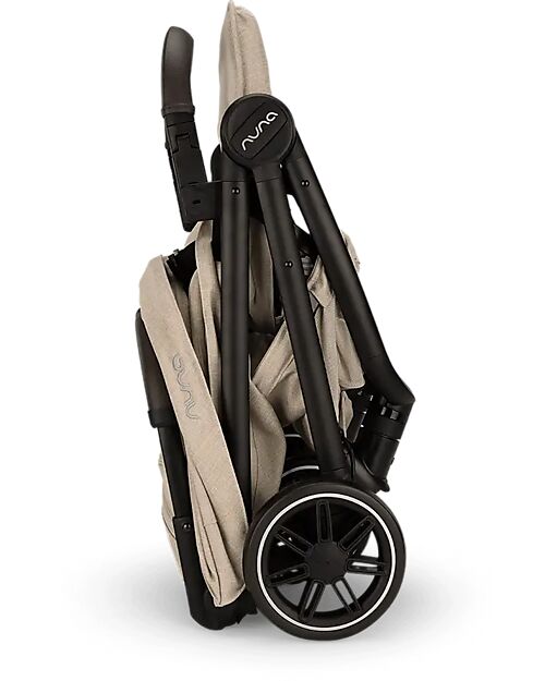 Nuna TRVL Compact Stroller - Biscuits - Chocolate - Ideal for Traveling and the City Lights Strollers