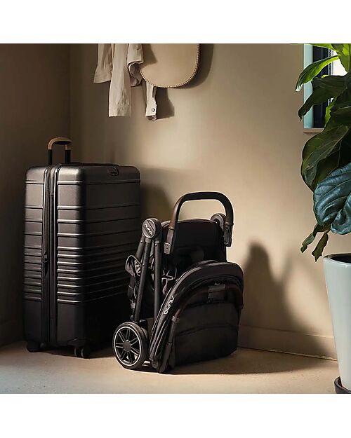Nuna TRVL Compact Stroller - Granite - Black - Ideal for Traveling and the City Lights Strollers