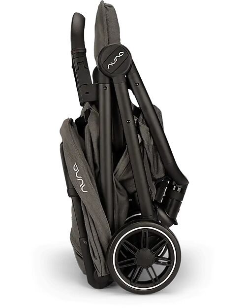 Nuna TRVL Compact Stroller - Granite - Black - Ideal for Traveling and the City Lights Strollers