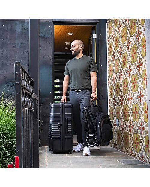 Nuna TRVL Compact Stroller - Granite - Black - Ideal for Traveling and the City Lights Strollers