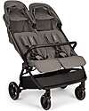 Nuna Trvl Dubl Twin Stroller - Thunder - Compact, Lightweight, and Double Double Pushchairs