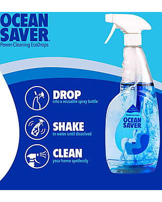 Ocean Saver Refillable Spray Bottle - Recyclable and Reusable Home Cleaning