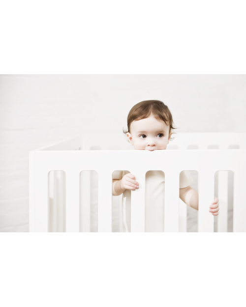 Oeuf Classic Adjustable Cot - White & Birch Cots and Cotbeds