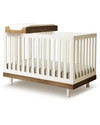 Oeuf Classic Adjustable Cot - White & Walnut Cots and Cotbeds
