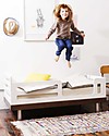 Oeuf Classic Adjustable Toddler Bed - White & Walnut Convertible Beds