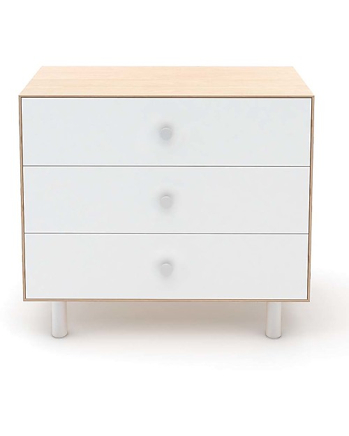 Oeuf Classic Merlin 3 Draw Dresser White & Birch Dressers