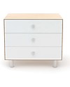 Oeuf Classic Merlin 3 Draw Dresser White & Birch Dressers