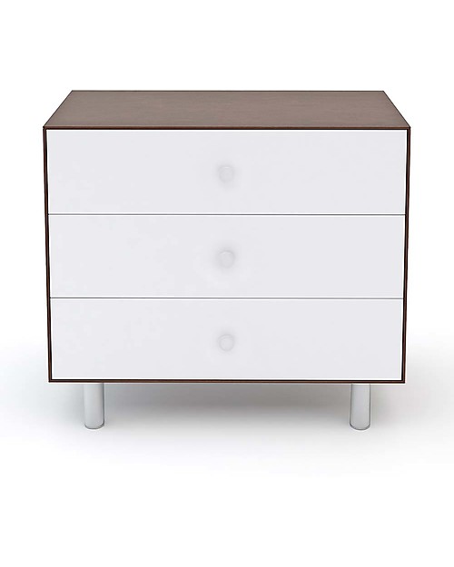 Oeuf Classic Merlin 3 Draw Dresser White & Walnut Dressers