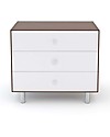 Oeuf Classic Merlin 3 Draw Dresser White & Walnut Dressers