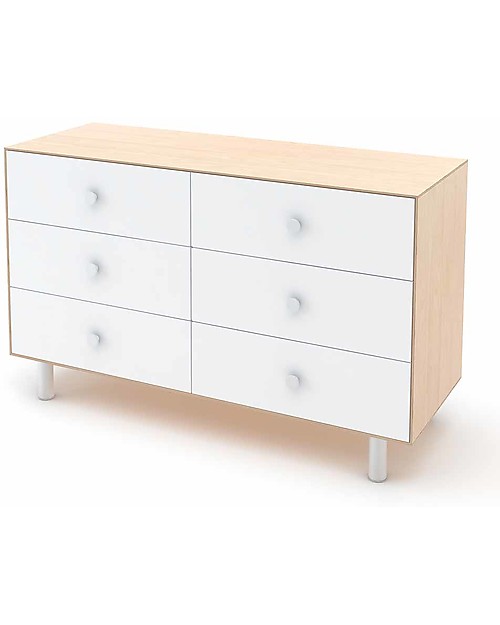 Oeuf Classic Merlin 6 Draw Dresser (in white / birch) Dressers