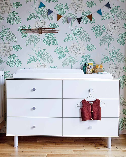 Oeuf Classic Merlin 6 Draw Dresser (in white / birch) Dressers