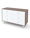 Oeuf Classic Merlin 6 Draw Dresser (in white / walnut) Dressers