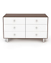 Oeuf Classic Merlin 6 Draw Dresser (in white / walnut) Dressers