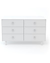 Oeuf Classic Merlin 6 Draw Dresser - Total white Dressers