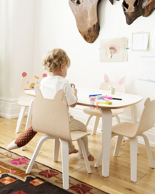 Oeuf Junior Play Table - White Laminate Tables And Chairs