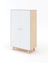 Oeuf Merlin Wardrobe with Sparrow Base - White/Birch Wardrobes