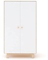 Oeuf Merlin Wardrobe with Sparrow Base - White/Birch Wardrobes