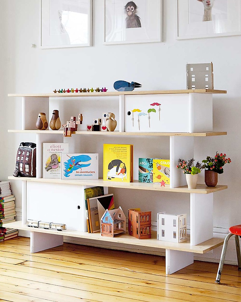 アウトレット価格セール Oeuf 北欧デザイン本棚 Library Mini NYC 棚/ラック