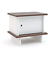 Oeuf ML Night Stand - White/Walnut Bedside Tables