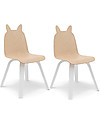 Oeuf Rabbit Ears Play Chair - Set of 2 - Birch Chairs