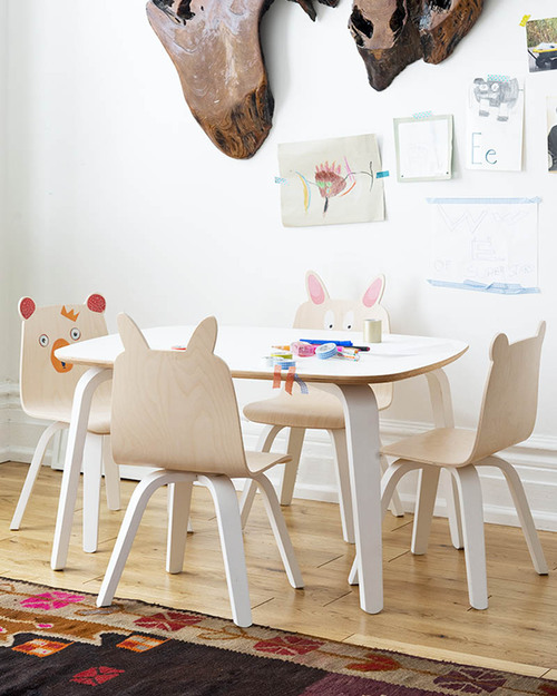 Oeuf Rabbit Ears Play Chair - Set of 2 - Birch Chairs