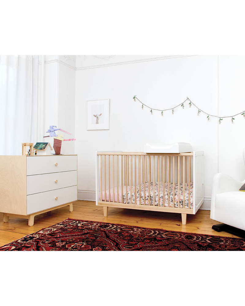 Oeuf Rhea Crib Birch Converts Into Rhea Toddler Bed Unisex