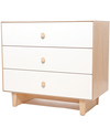 Oeuf Rhea Merlin 3 Drawer Dresser White & Birch Dressers