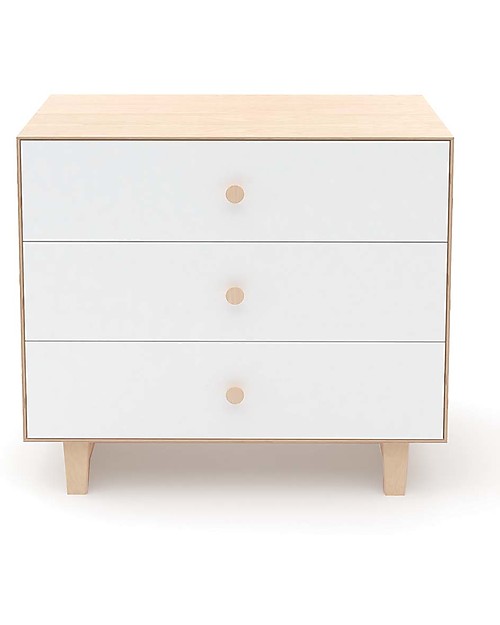Oeuf Rhea Merlin 3 Drawer Dresser White & Birch Dressers