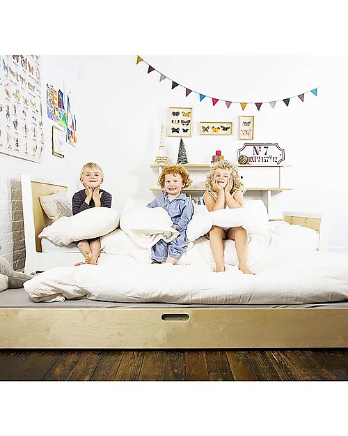 Oeuf Sparrow Junior Twin Bed White unisex bambini